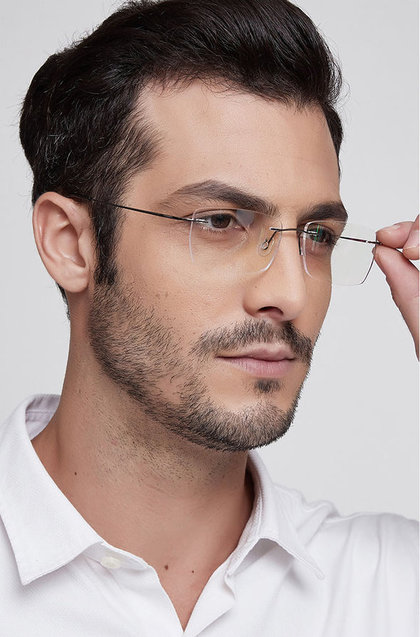 Titanium Super light Rimless eyeglasses GJ123