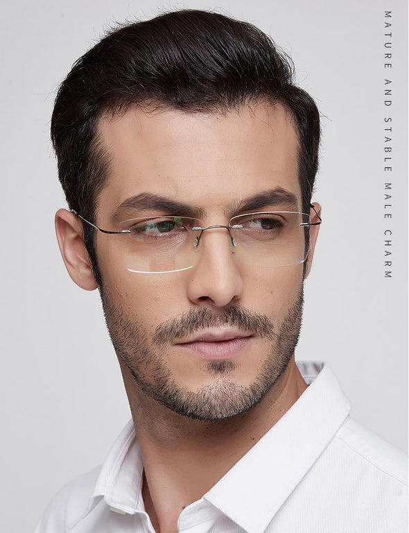 Titanium Super light Rimless eyeglasses GJ123